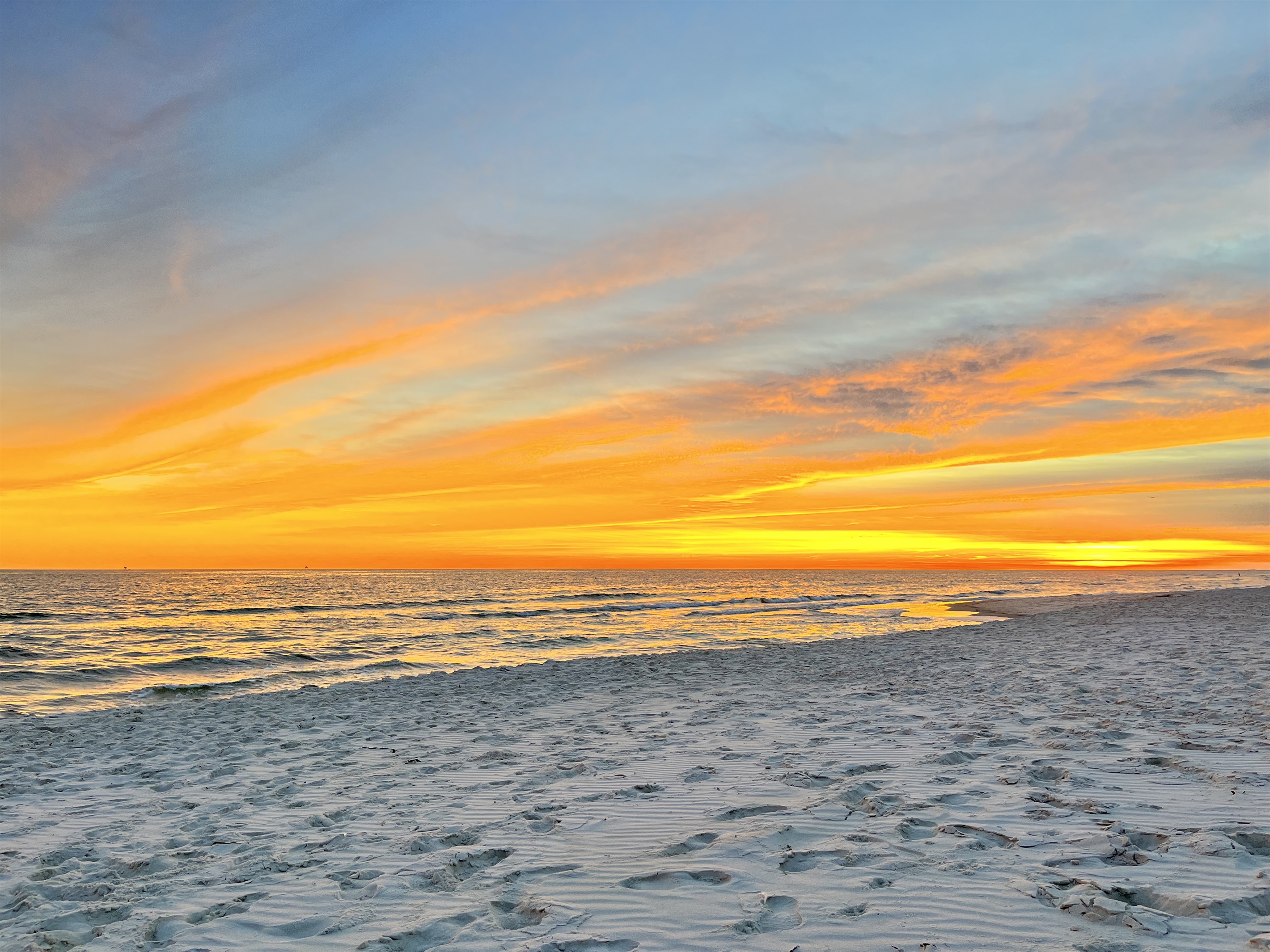 Dauphin Island beach and Gulf of America shoreline